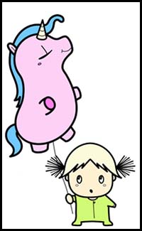 200x325 How To Draw Cartoon Unicorns Realistic Unicorns Drawing