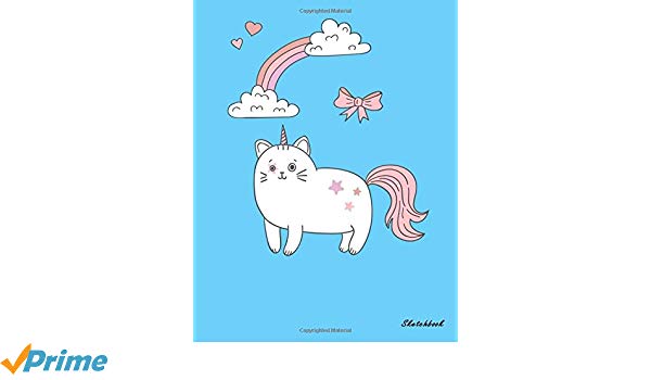 600x350 Sketchbook Cute Unicorn Kawaii Sketchbook For Girls Pages