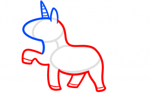 302x201 Drawing Printout How To Draw A Kawaii Unicorn
