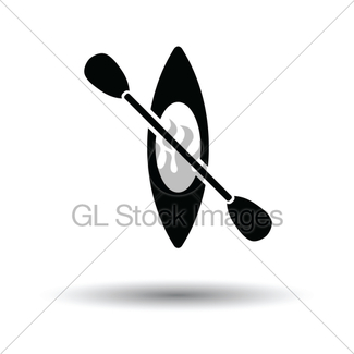 325x325 Kayak And Paddle Icon Gl Stock Images