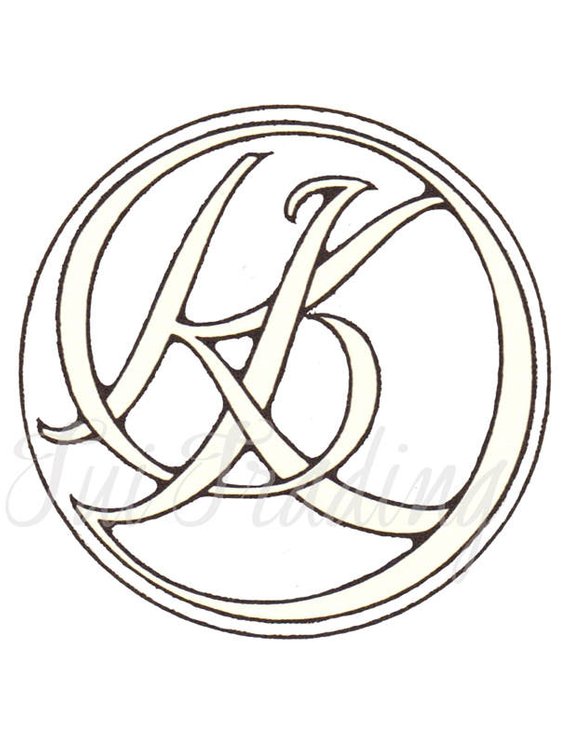 570x738 monogram kd digital letters initials clipart antique etsy
