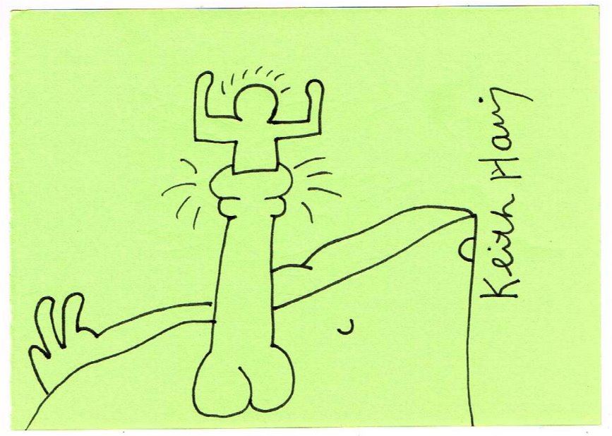 867x618 Keith Haring Man In A Dick