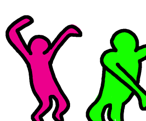 300x250 Keith Haring Style Drawing