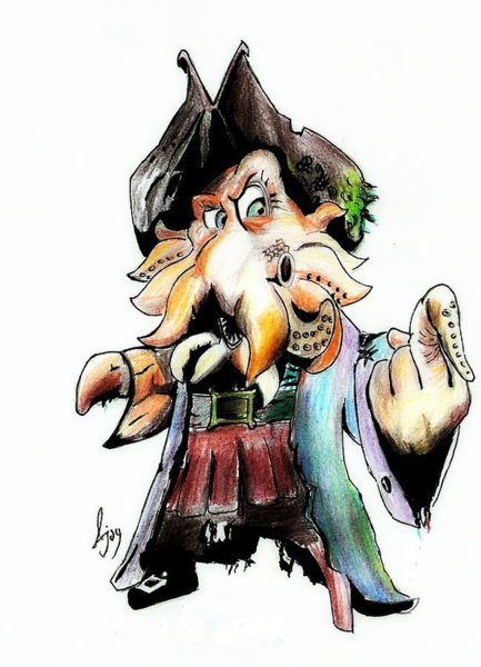 433x600 Pirates Of The Caribbean Drawings Fine Art America