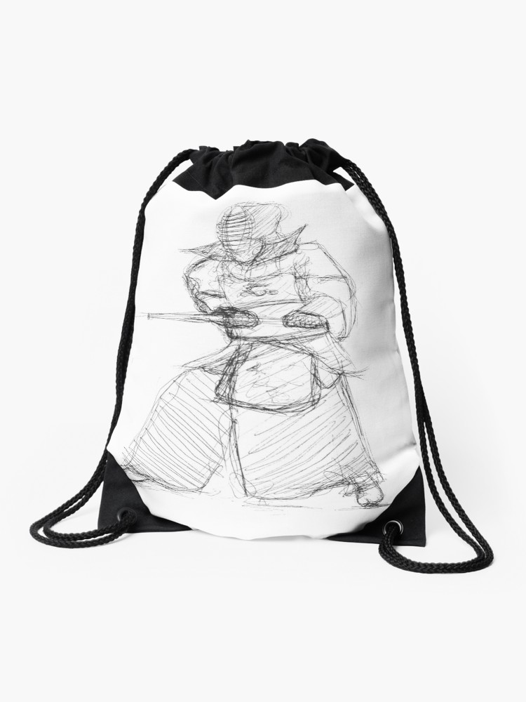 750x1000 Kendo Sketch Drawstring Bag