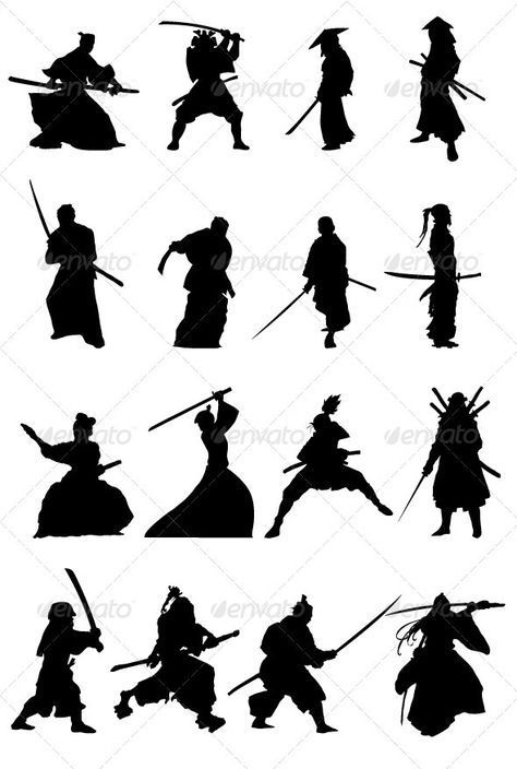 474x704 samurai silhouettes set manga concept designs samurai drawing