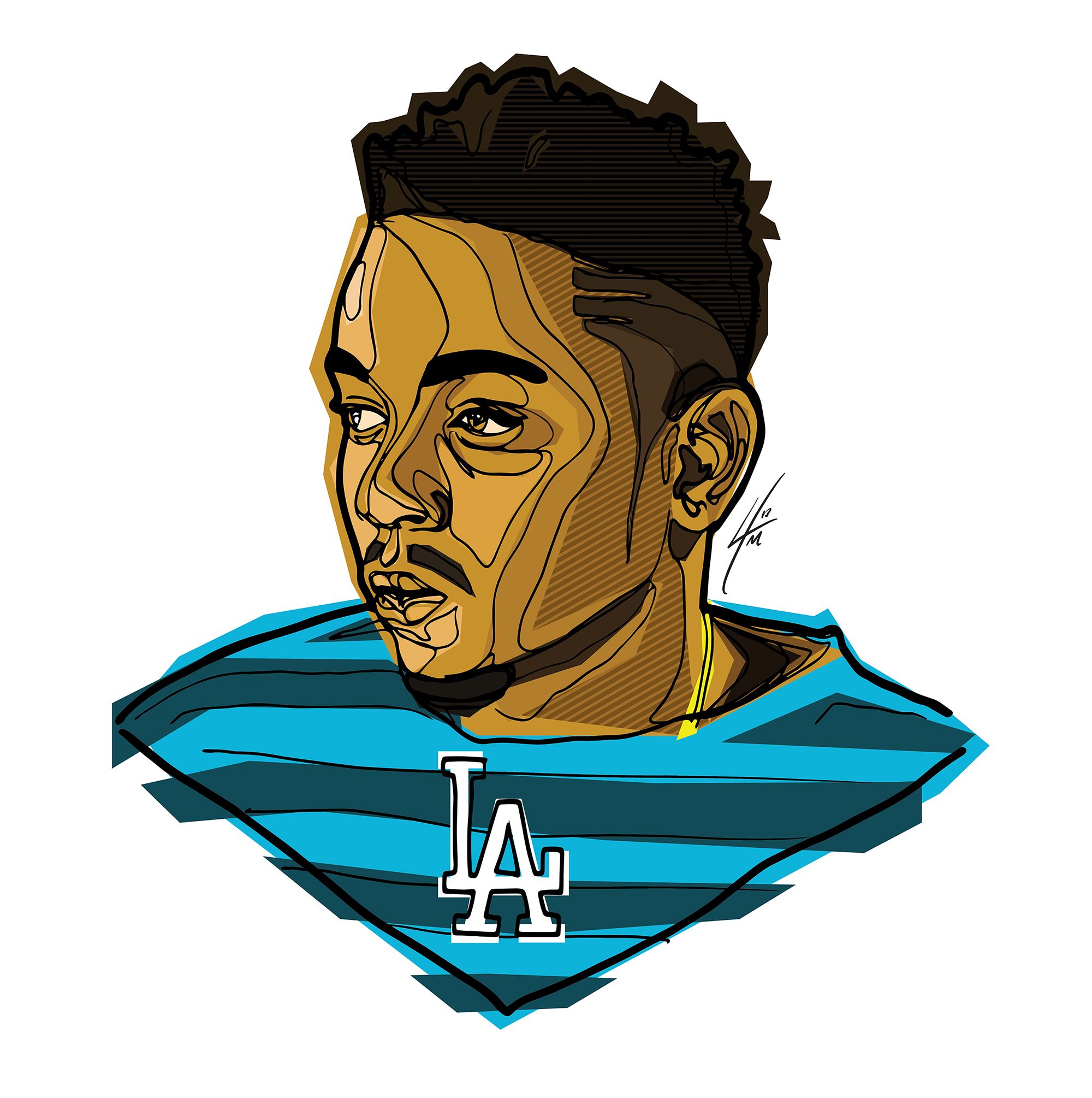 2000x2010 Kendrick Lamar Bust Illustration