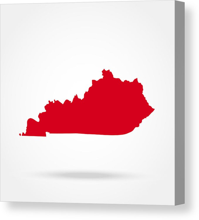 678x750 Map Of The U S State Of Kentucky Canvas Print Canvas Art