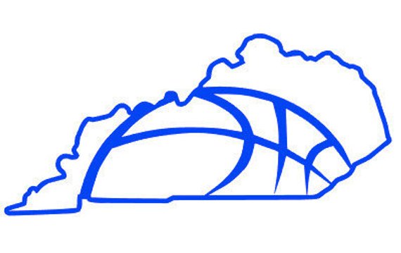 570x359 Kentucky Basketball State Outline, Digital Wildcat