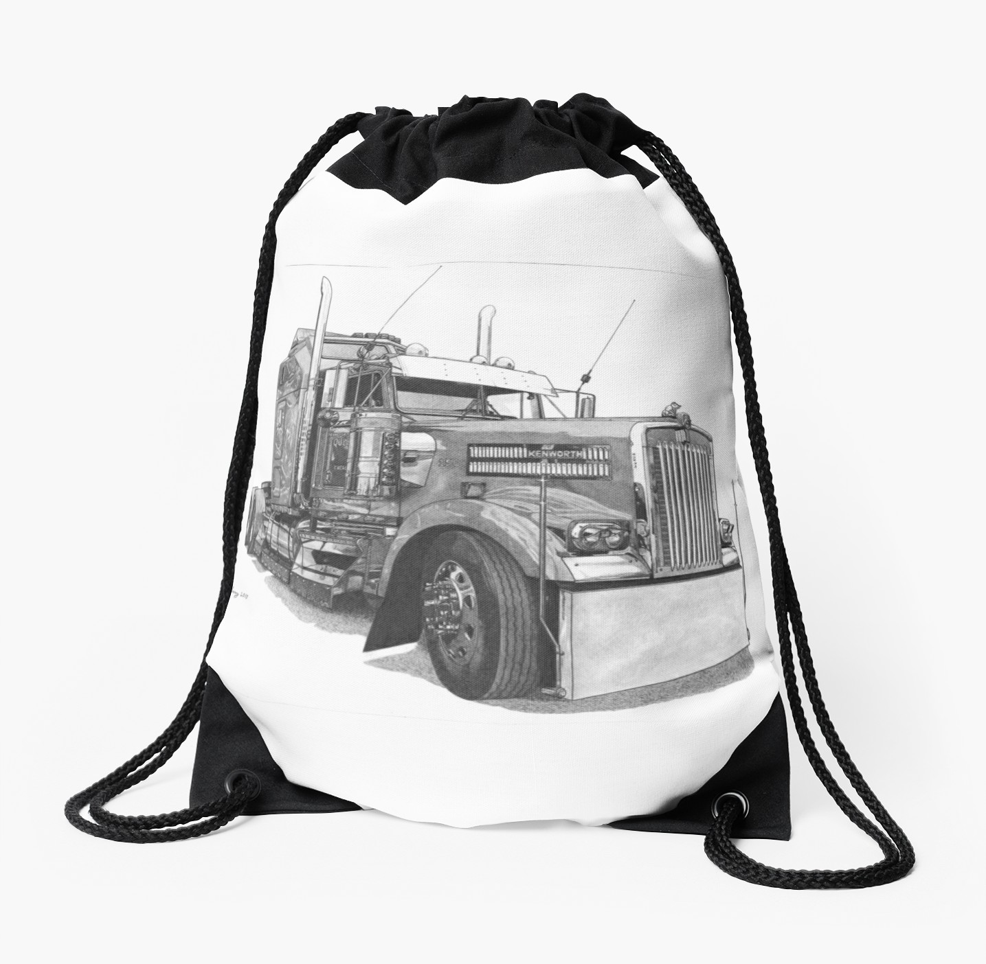 1435x1404 kenworth drawstring bag