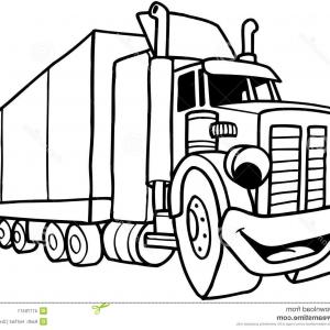 300x300 Stock Illustration Semi Large Truck Cartoon Vector Clipart Created