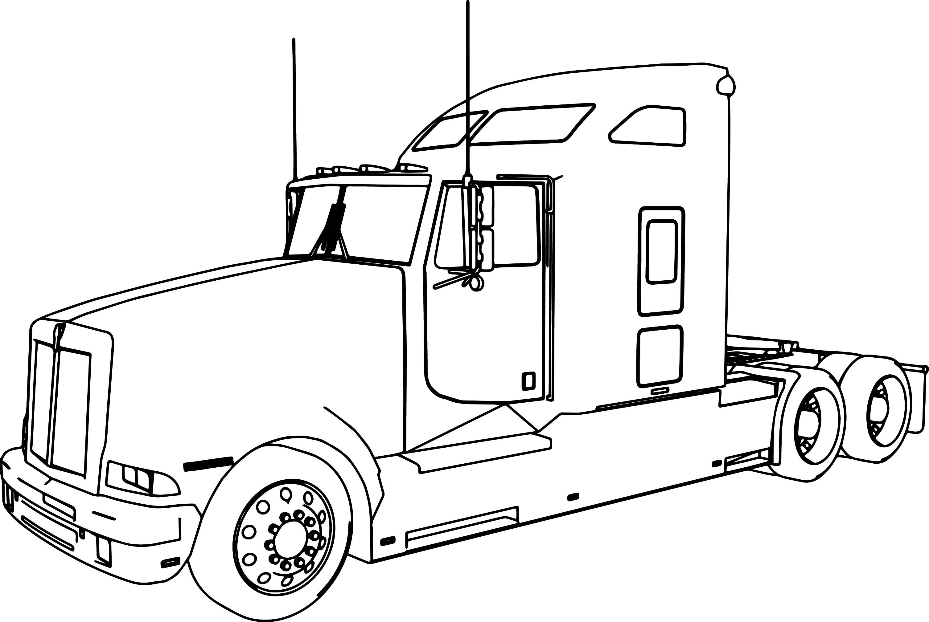 3013x2019 cool kenworth long trailer truck coloring
