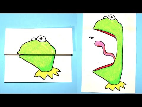 480x360 Kermit The Frog Paper Fold Drawing Craft