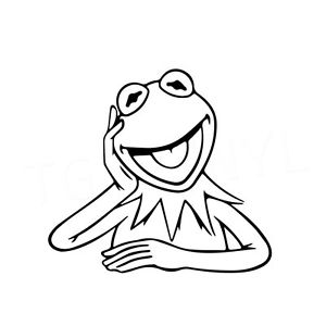 300x300 kermit vinyl decal sticker car window laptop muppet puppet frog
