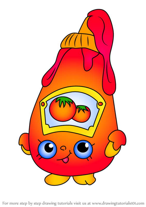 565x800 Learn How To Draw Tommy Ketchup From Shopkins