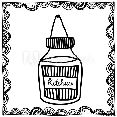 500x500 Ketchup Drawing