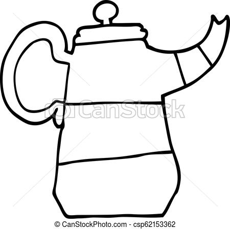 450x448 Line Drawing Cartoon Old Kettle