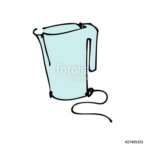 500x500 Drawing Of A Kettle Stock Image And Royalty Free Vector