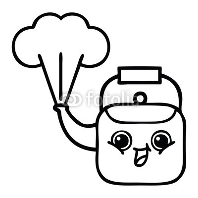 400x400 Line Drawing Cartoon Steaming Kettle Buy Photos Ap Images