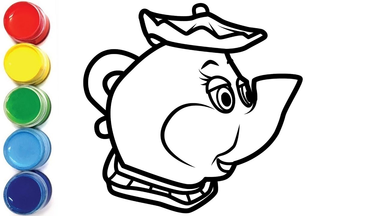 1280x720 Coloring Ridiculous Kettle Coloring And Drawing For Kids