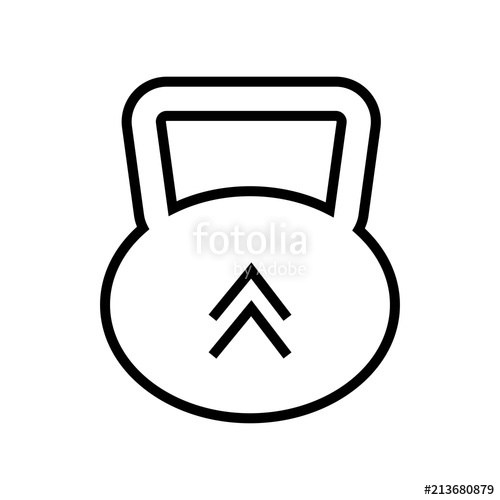 500x500 Kettlebell Icon Vector Sign And Symbol Isolated On White