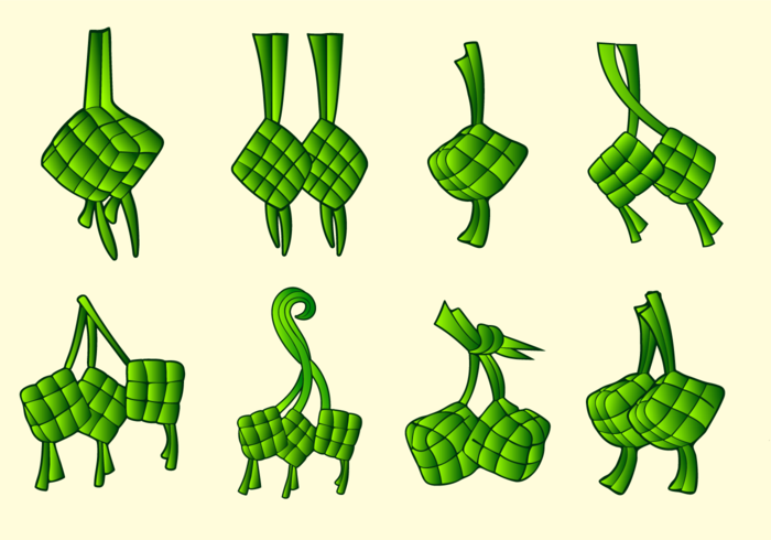 700x490 Ketupat Traditional Food Vector Pack