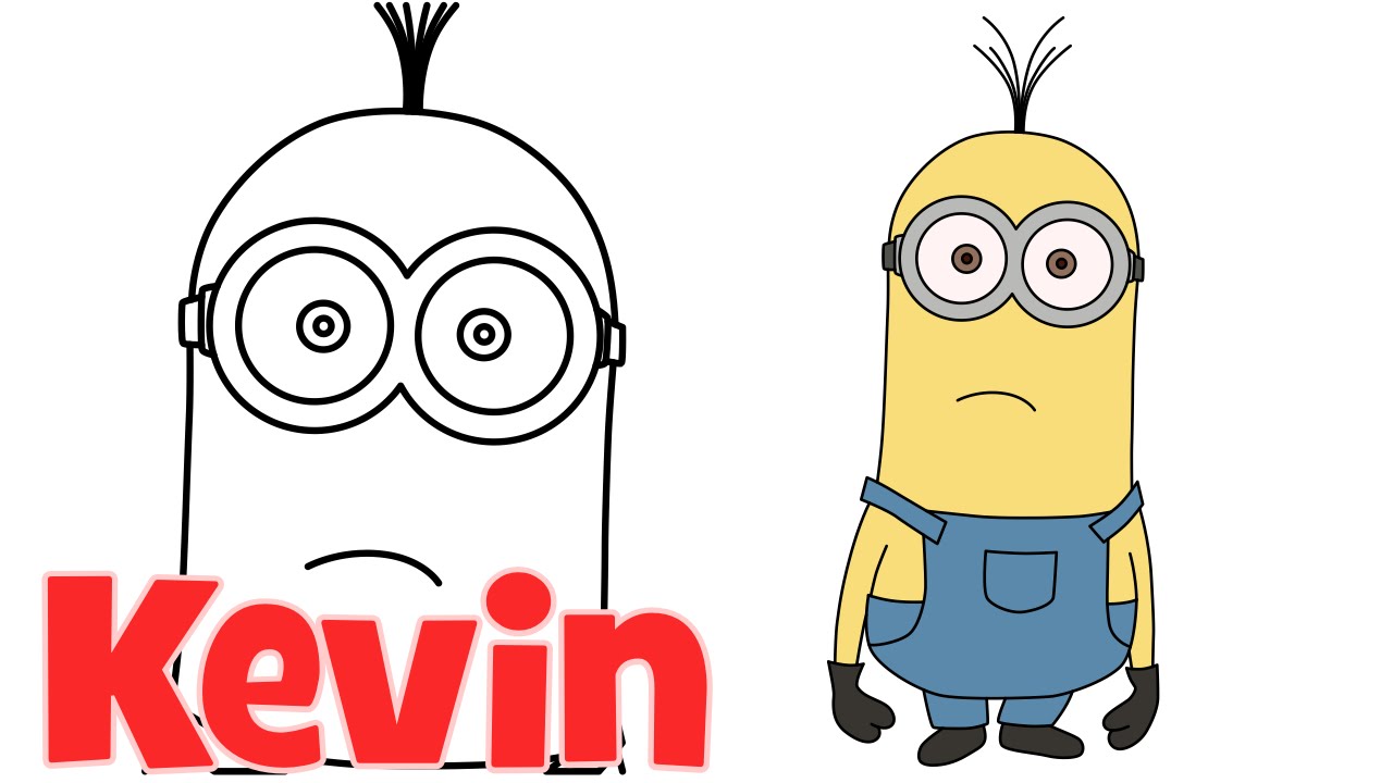 1280x720 How To Draw Minions From Despicable Me Kevin Step