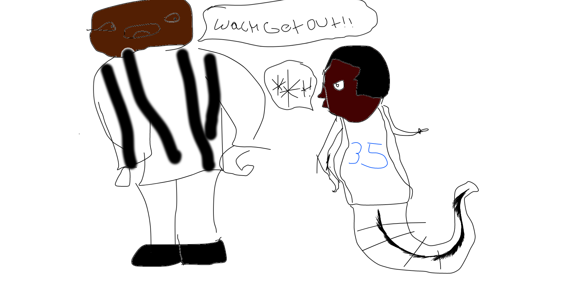 1919x958 fan art friday kevin durant and tre maddox prior to the ejection