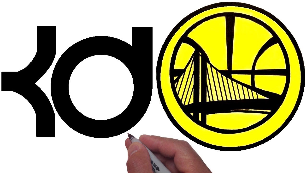 1280x720 how to draw the kevin durant and golden state warriors logos