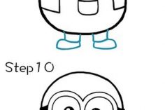 236x157 How To Draw Kevin The Minion Step