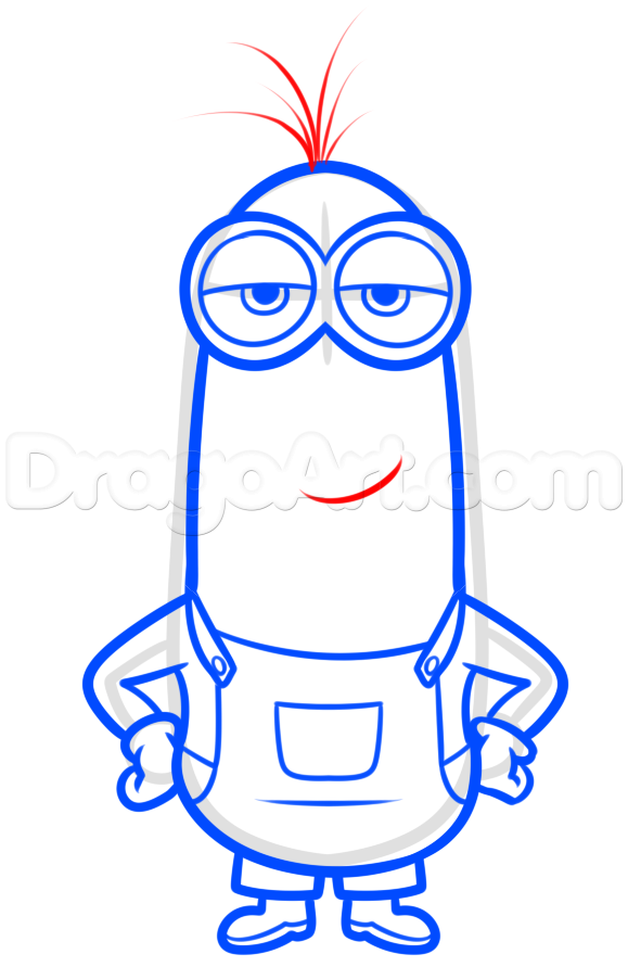 579x891 How To Draw Kevin From Minions, Step