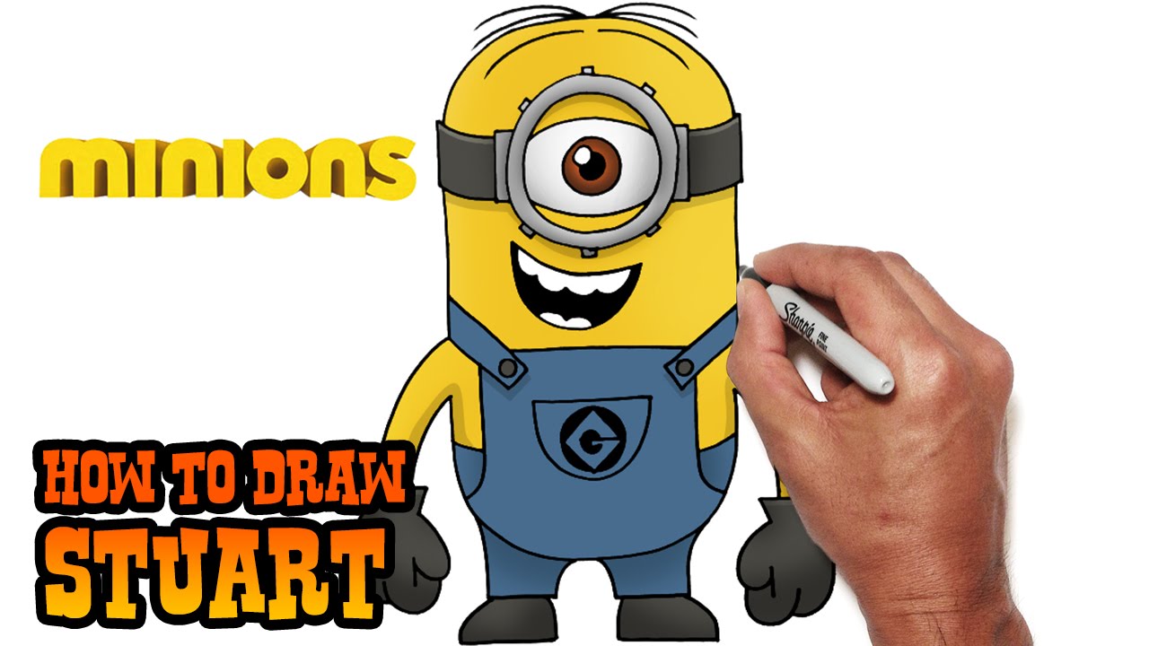 1280x720 how to draw stuart minions