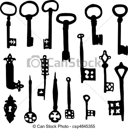 450x452 Images Of Skeleton Key Line Drawing