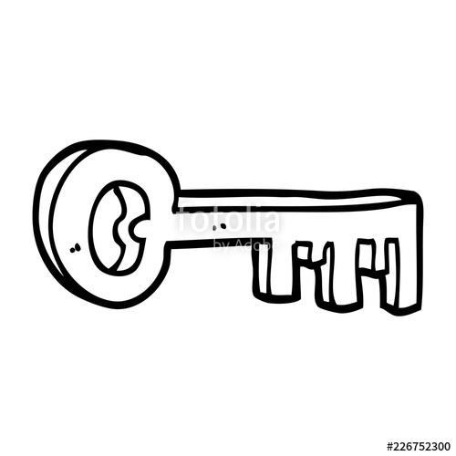 500x500 Line Drawing Cartoon Key Stock Image And Royalty Free Vector