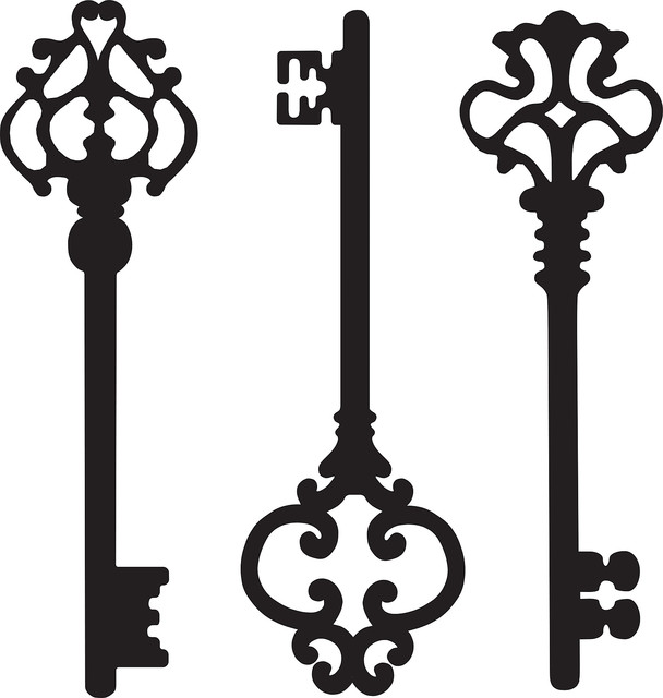 608x640 Keys To My Heart Wall Art Decal Kit