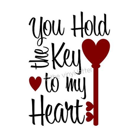 474x474 You Hold The Key To My Heart Vinyl Wall Decor Valentine's Day