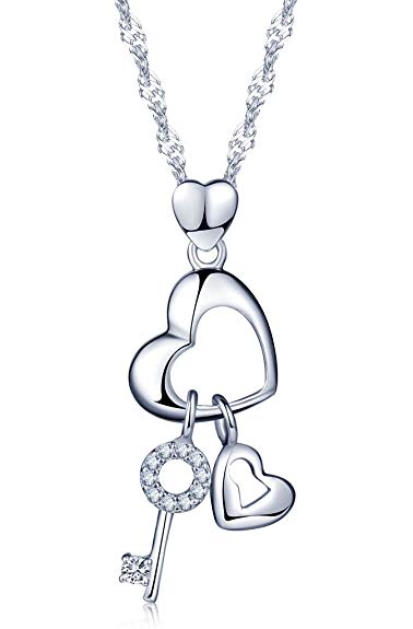 378x575 infinite u key to my heart necklace sterling