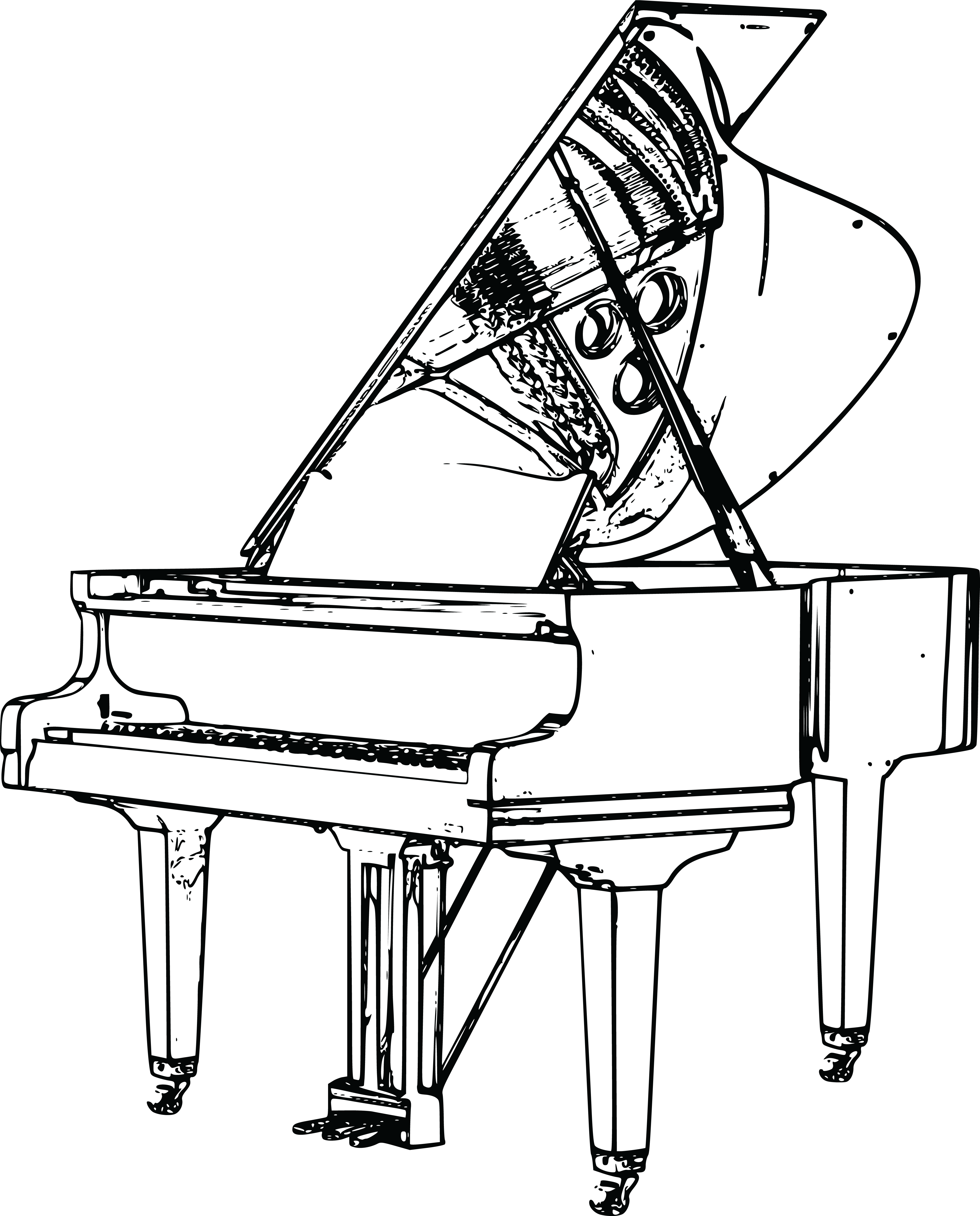 4000x4963 Piano Drawing Harpsichord For Free Download