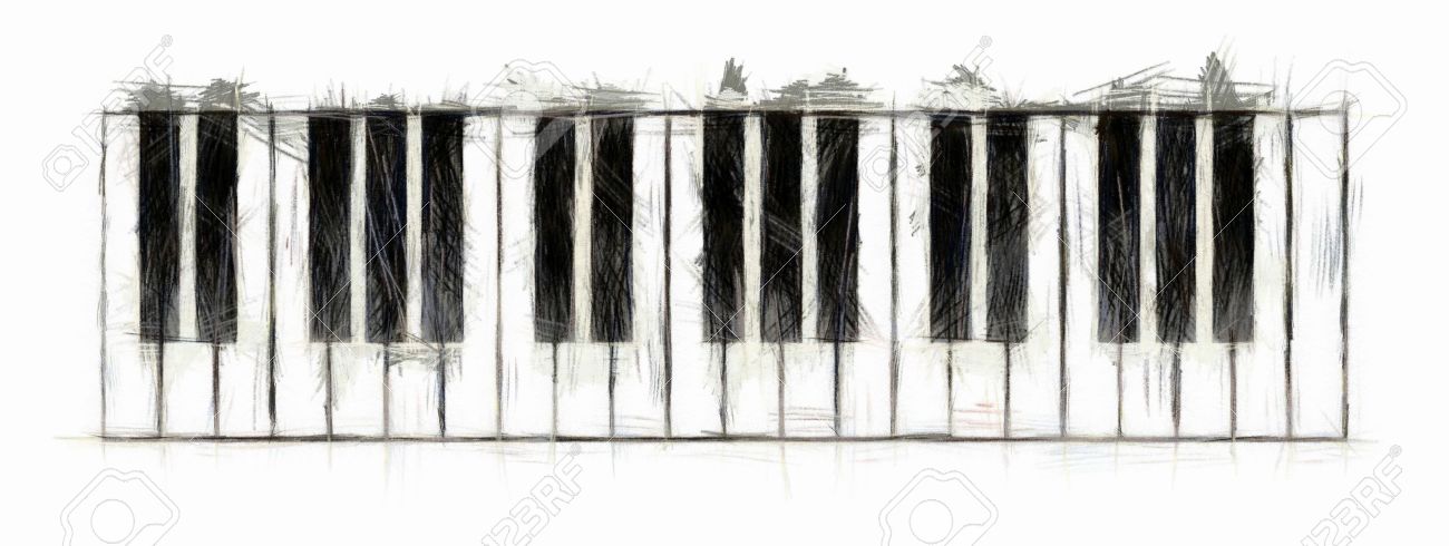 1300x490 Huge Collection Of 'piano Keys Drawing' Download More Than