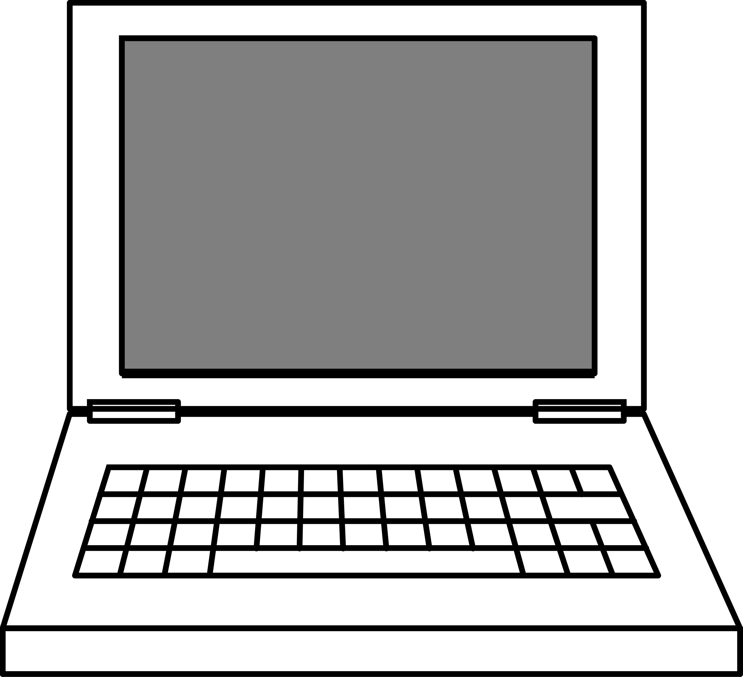2400x2188 Collection Of Free Keyboard Drawing Personal Computer Download