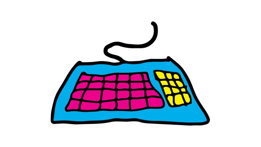 852x480 Kids Drawing White Screen With Theme Of Keyboard