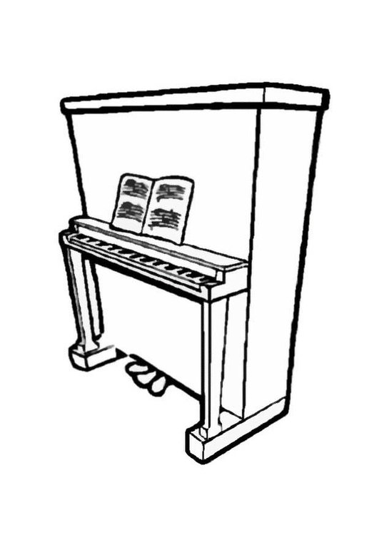 531x750 Piano Drawing Small For Free Download