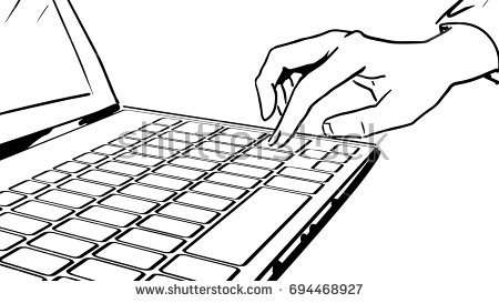 450x273 Keyboard Black And White Clipart