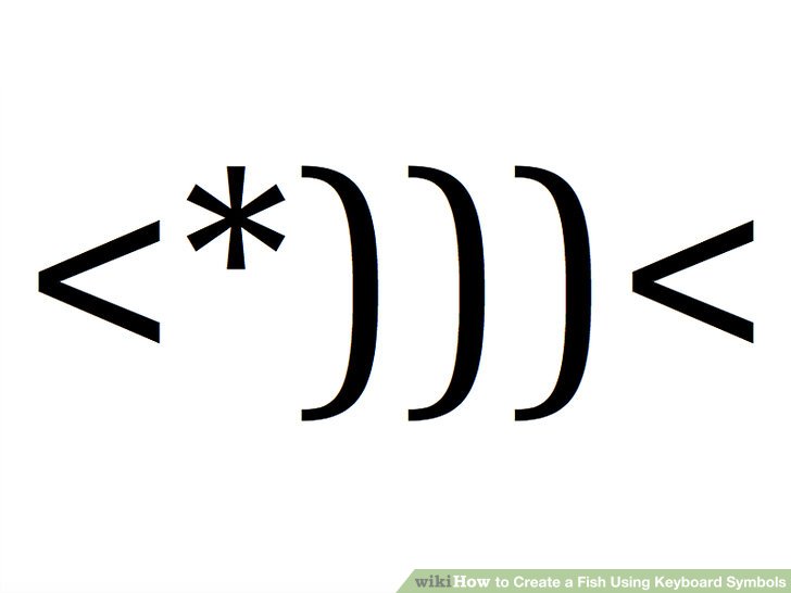 728x546 How To Create A Fish Using Keyboard Symbols Steps