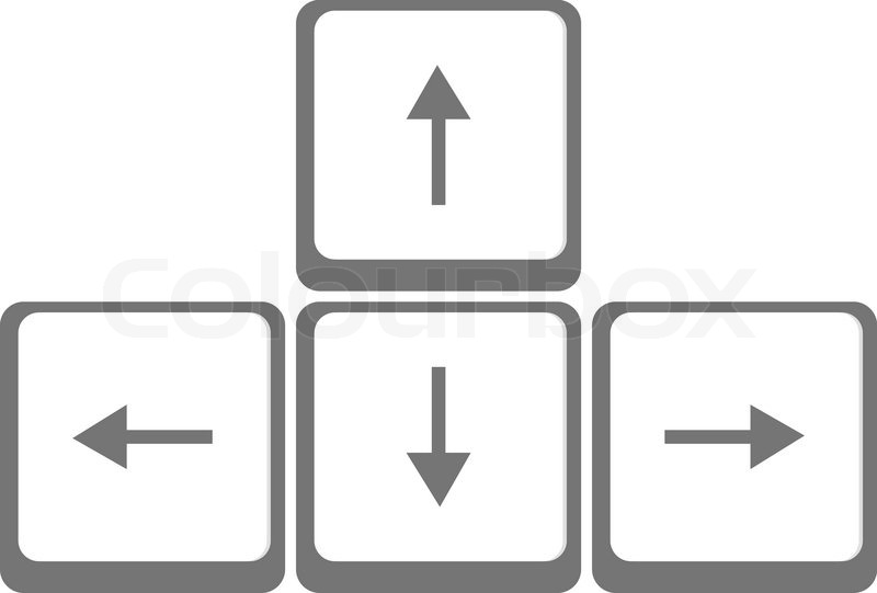 800x541 Vector Arrows Buttons Keyboard On Stock Vector Colourbox
