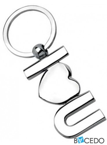 370x499 I Love You Chromed Metal Keychain Trophies Medals Awards