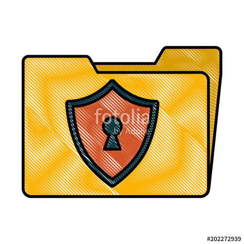 500x500 cyber security shield protection keyhole vector illustration