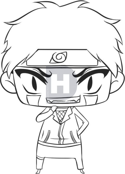 519x720 How To Draw Chibi Kiba, Step