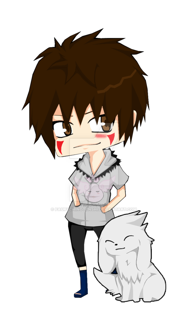 600x1030 Kiba To Akamaru Chibi