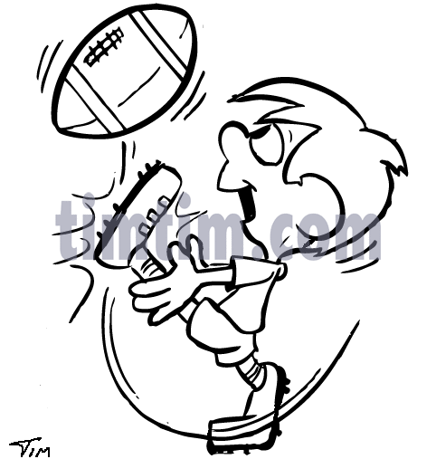 482x507 Free Drawing Of Football Kick Bw From The Category Sports
